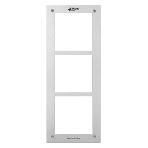 Frontpanel - Video intercom specifik - Kompatibel med XS-V2000E-M(X) moduler - triple modul - 369mm (H) x 145mm (W) x 11mm (D) - Rustfrit stål