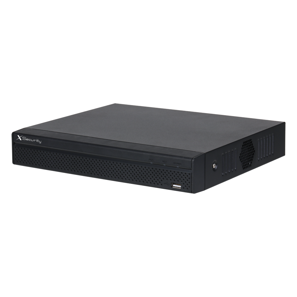DVR 5n1 X-Security - 16 CH HDTVI/HDCVI/AHD/CVBS + 2 IP - Maksimal opløsning 1080p - Audio over coaxial - Avanceret SMD bevægelsesdetektion - 1 HDD