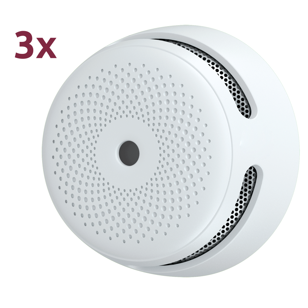 Pakke med 3 mini selvstændige røgdetektorer X-Sense - Batterilevetid 10 år (ikke udskifteligt) - Alarm indikatorlys - Alarm 85 dB ved 3m - Testknap - Certificeret EN 14604