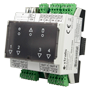 XTRALIS Ethernet PoE I/O Modul - 4 potentialfrie kontaktindgange - 4 relæudgange - 3 LED indikatorer - DIN skinne montering - Understøtter slavemoduler