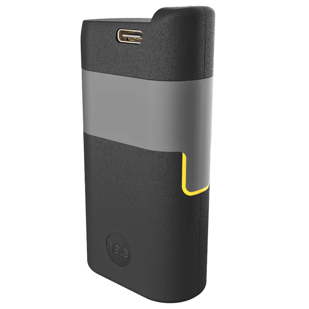 Genopladeligt batteri tilbehør - Lang holdbarhed på 6 måneder - Kapacitet 2950 mAh - USB-C port til opladning - LED for opladningsstatus - Kompatibel med YALE-LINUS-L2