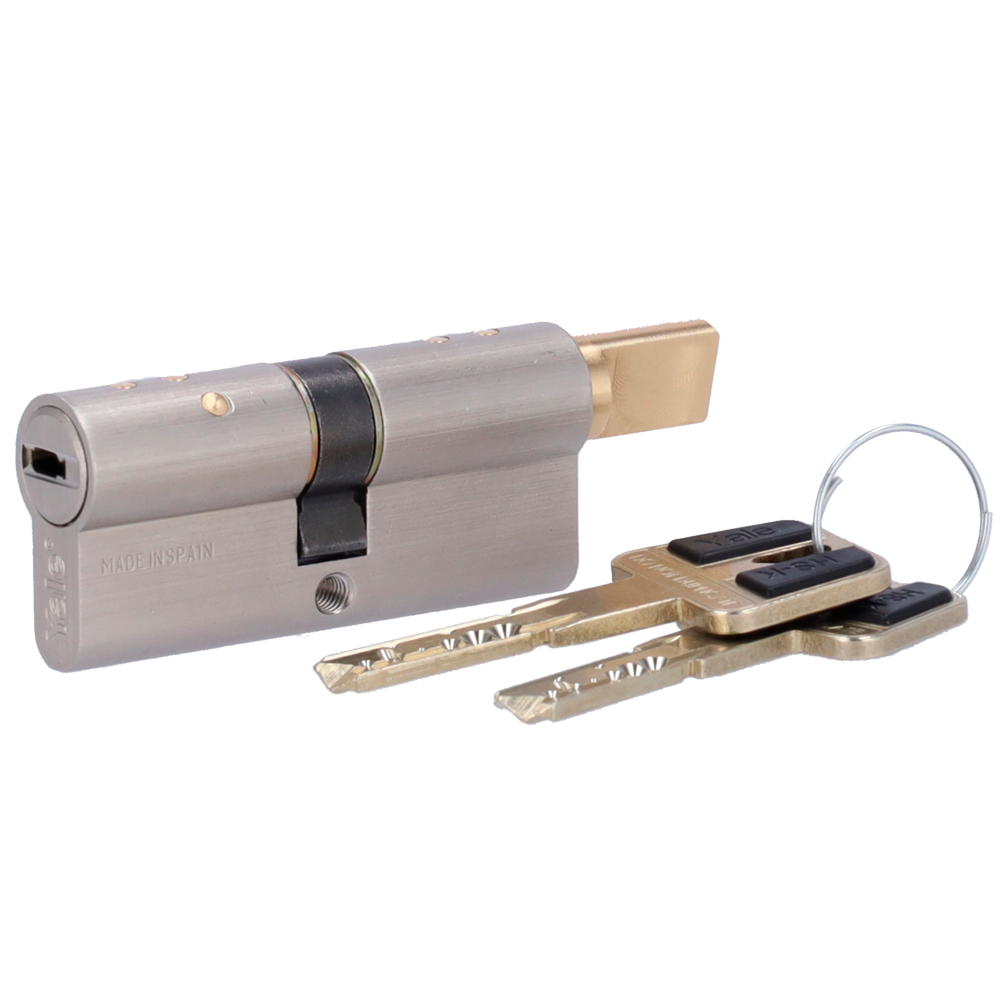 Højsikkerhed dobbelt kobling cylinder - Anti-bump, dirkning, boring og brud - Egnet til YALE-LINUS-L2 - System med 7 aktive stifter og 2 sensorer - Mål 30 (indre) x 30 (ydre) mm - Inkl. 2 fysiske nøgler