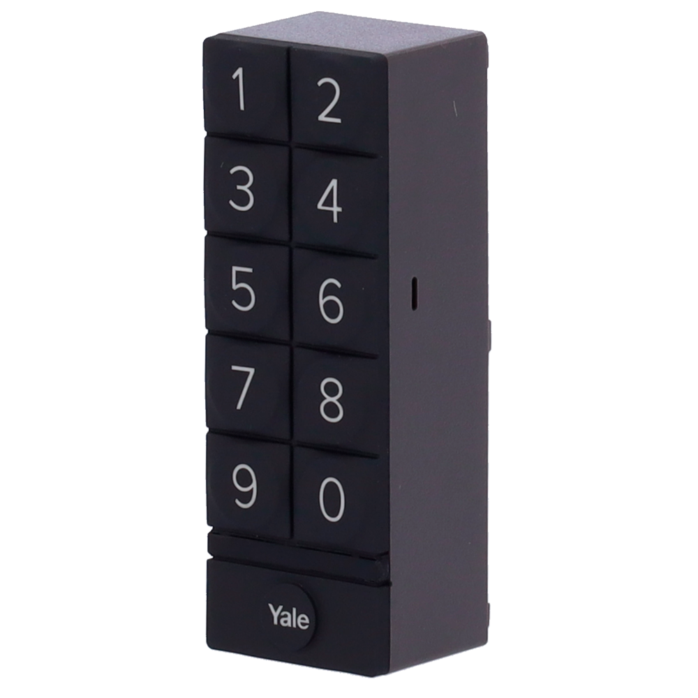 Tastatur tilbehør - Bluetooth kommunikation - Åbning og lukning med PIN - Engangskoder eller midlertidige koder - Drevet af to AA batterier - Kompatibel med YALE-LINUS-L2