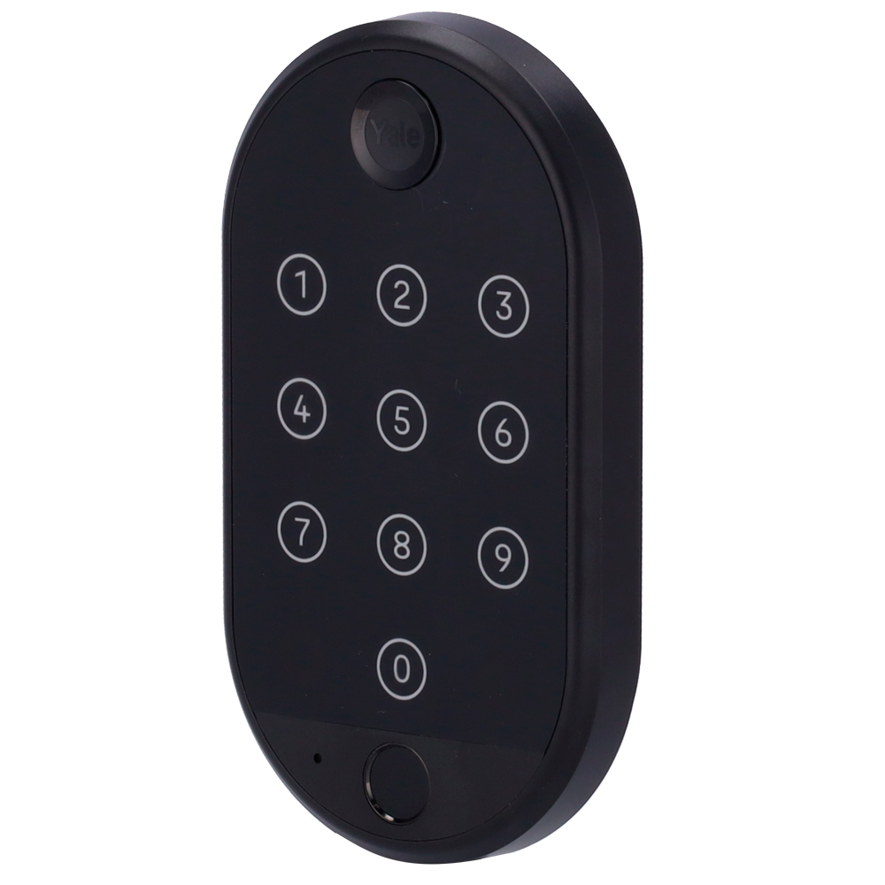 Tastatur tilbehør - Bluetooth kommunikation - Åbning og lukning med PIN eller fingeraftryk - Engangskoder eller midlertidige koder - Drevet af fire AAA batterier - Kompatibel med YALE-LINUS-L2