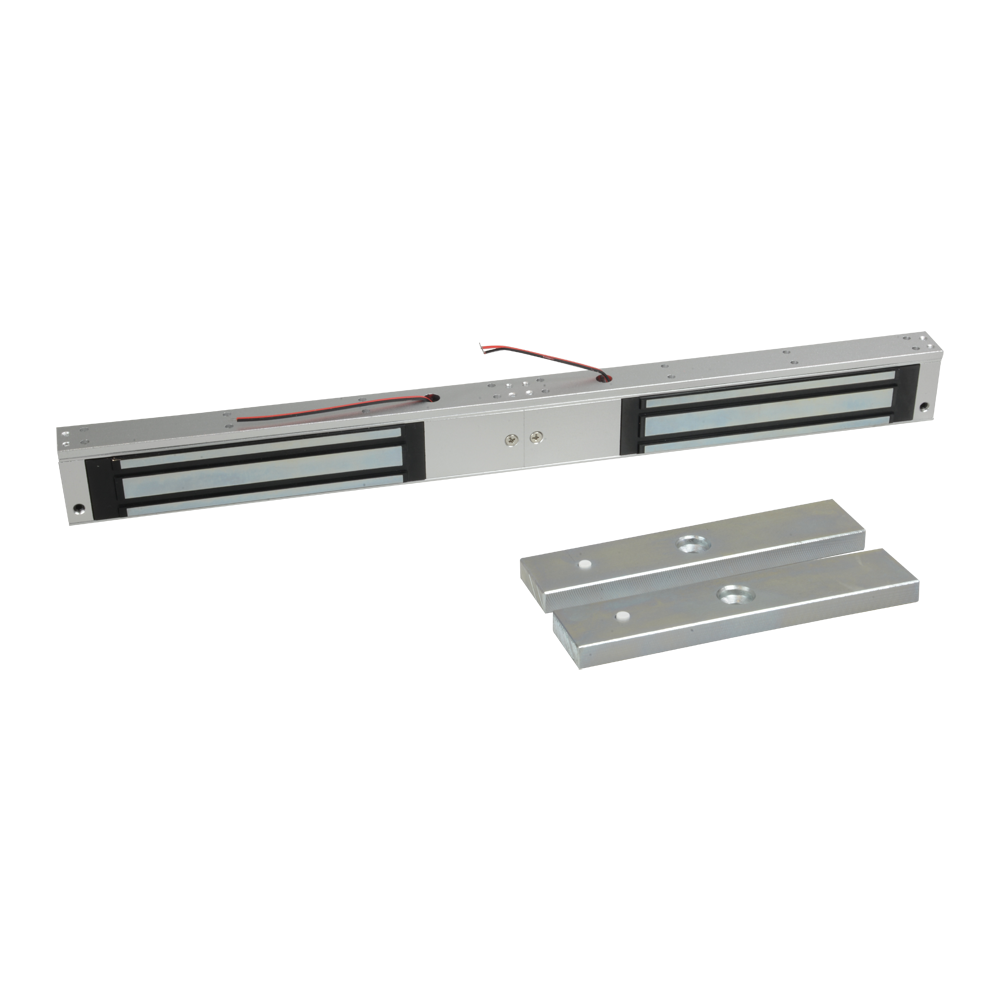 Elektromagnetisk sugekopp - Til dobbeltdør - Holdekraft 280 kg per sugekopp - Fail Safe (NC) åpningsmodus - Overflatemontasje - LED, statussensor og justerbar tidsforsinkelse
