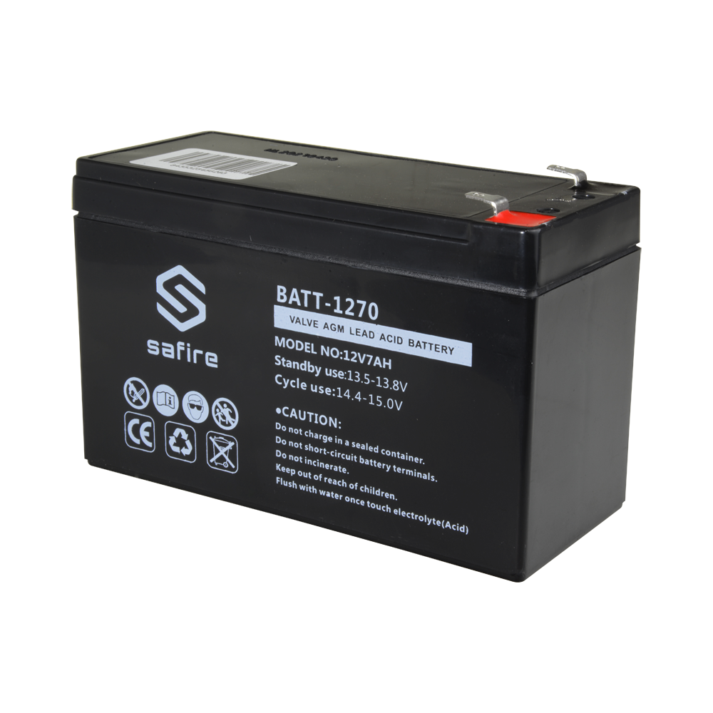 Genopladelig batteri - AGM blysyre teknologi - Spænding 12 V - Kapacitet 7.0 Ah - 93.5 x 151 x 65 mm / 2100 g - Til backup eller direkte brug