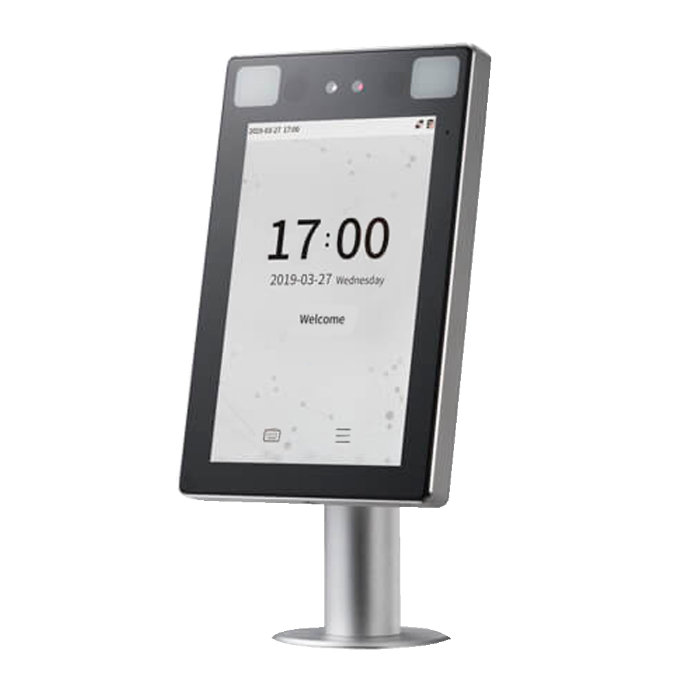 Adgangs- og mødekontrol til drejekors IP68 - Ansigt, håndflad, MF kort og PIN - 30.000 ansigter | 1.000.000 registreringer - 8" IPS touch | TCP/IP, WiFi, RS485 og Wiegand - Software møde: ZKBioTime 8 og GoTime Cloud - Software adgang: ZKBioCV | ZAM170
