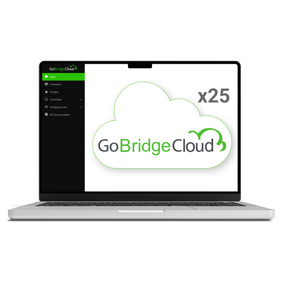 Cloud integrationspakke - 25 Ubegrænsede brugere / Teams - Til GoTimeCloud kompatibelt udstyr - Kompatibel med Personio, Woffu, Sesame, Factorial - Årlig betaling : Brugergebyr/år - 10% kampagnepris på Visiotech voucher