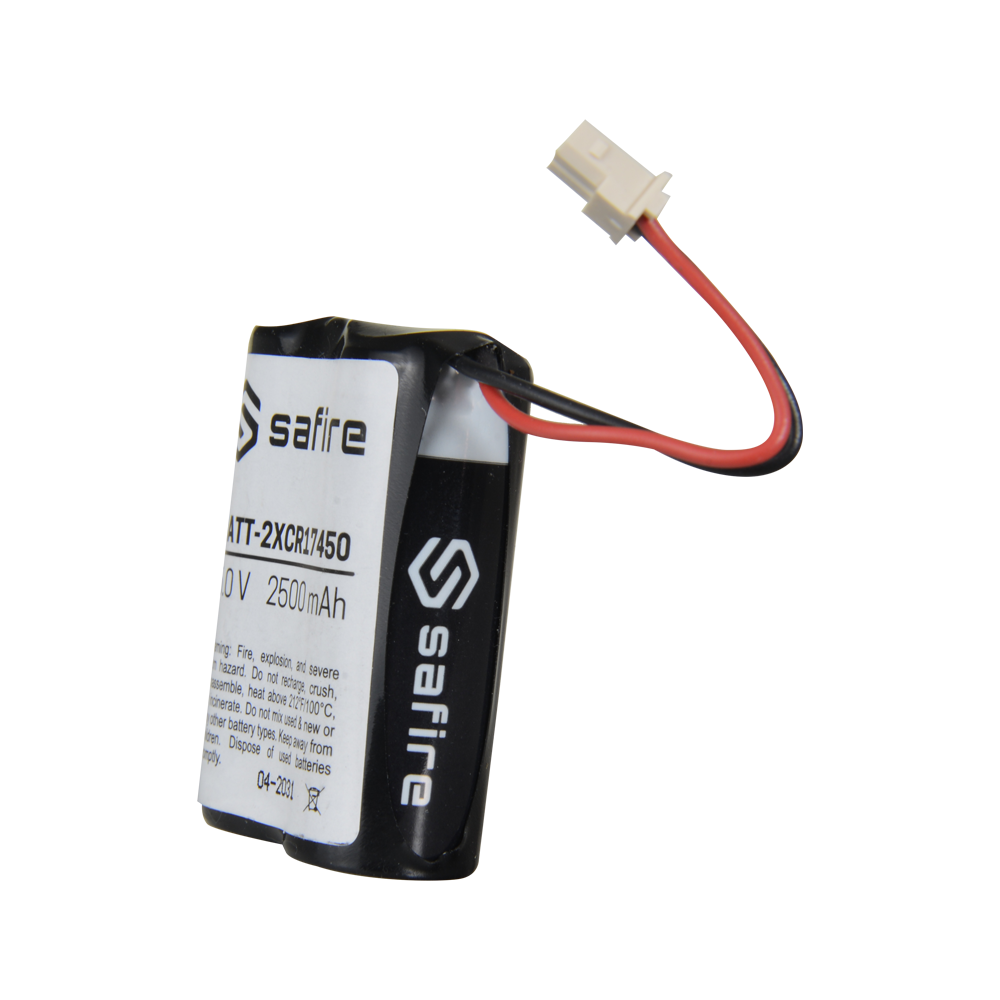Safire - Batteripack CR17450 / 4/5A / CR8L - I udtrækkelig med Molex connector 5284 - Spænding 6 V / Lithium - Nominel kapacitet 2500 mAh - Kompatibel med Visonic Next Cam detektorer PG2 og K9 PG2