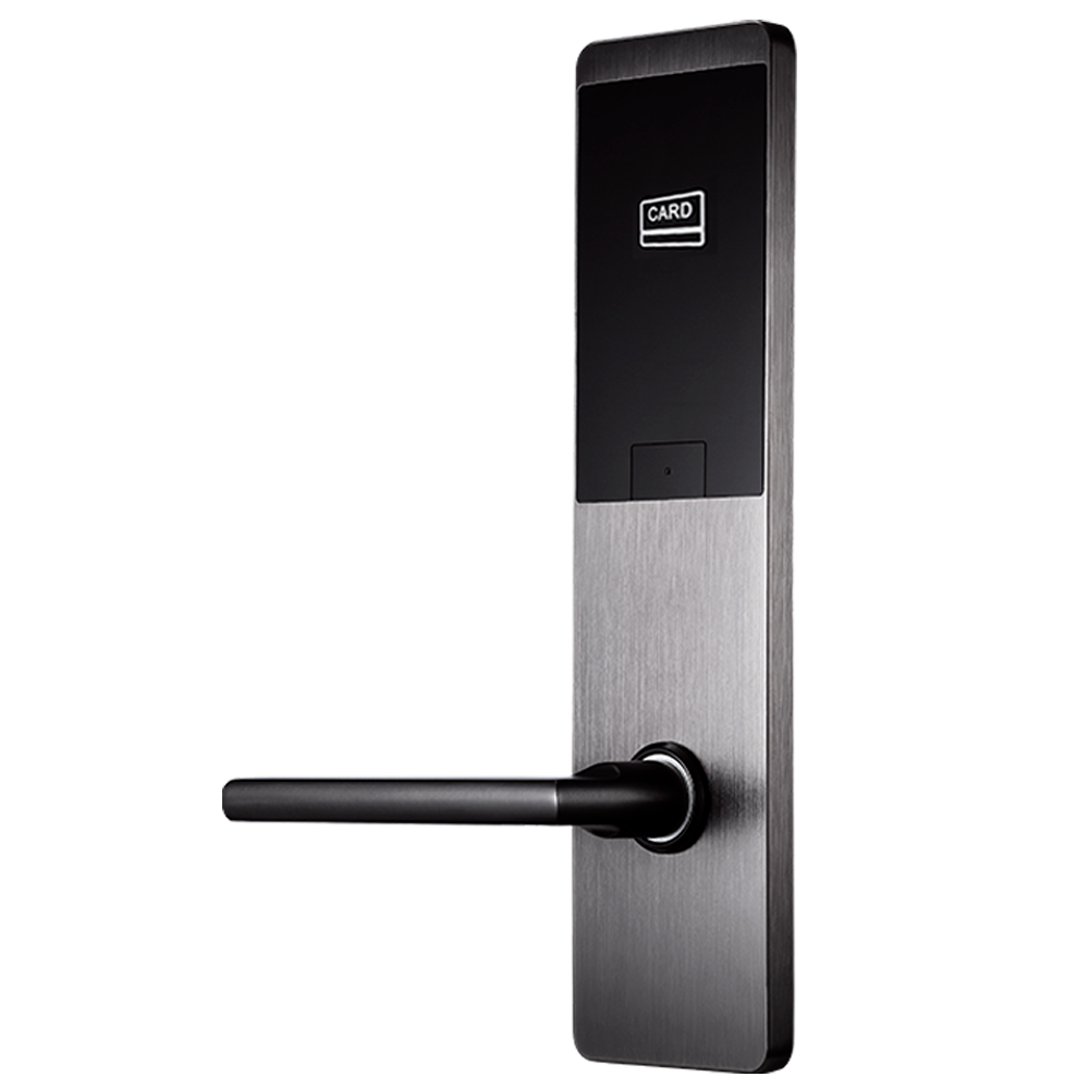 Offline hotellås - Åbning med MF-kort - Backset 62,5 mm | Venstre åbning - Selvstændig 4 x AA batterier - Nødcylinder - Styring med ZKBio CVSecurity software
