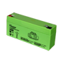 Upower - Genopladelig batteri - AGM bly-syre teknologi - Spænding 6 V - Kapacitet 3.2 Ah - 66 x 134 x 34 / 670 g - Til backup eller direkte brug
