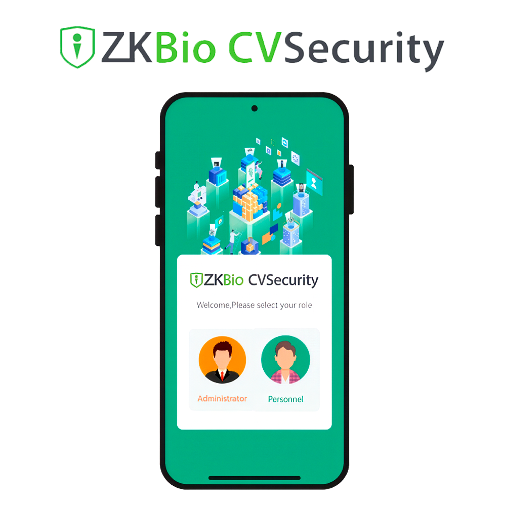 ZKBio CVSecurity APP licens - 1 ekstra bruger APP (op til 500 brugere) - Åbning med dynamiske QR koder - Egnet til Android og iOS - Adgangslicens ZK-SOF-BIOCV-x påkrævet - Kan akkumuleres med MBAPP-N-PERSONNEL-ADDON