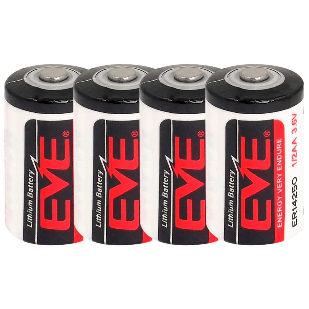 EVE - Batteri 1/2 AA / ER14250 - Lithium. Spænding 3.6 V - Pris pr. batteri. Pakket salg á 4 - Nominel kapacitet 1200 mAh - Kompatibel med katalogprodukter