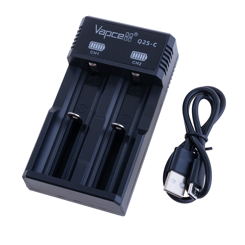 Oplader til lithium-ion batterier 3.6-3.7V - 4.2V/1.0A - Automatisk ladestop - Overbelastnings- og afladningsbeskyttelse - status LED - USB-C hurtigopladning