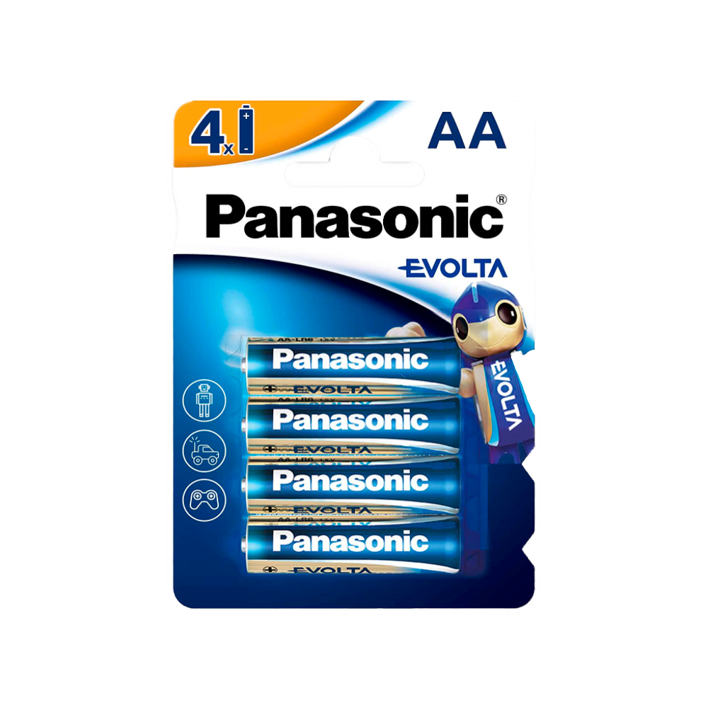 Panasonic - Batteri AA/LR06 - Pakke med 4 - 1.5 V - Alkaline - Pris per batteri. Sælges i pakker med 4