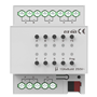 Intelligent relæ til 8 linjer - KNX - Maksimal belastning 10 per linje - Maksimal effekt 2300 W per linje - Strømforsyning 21-30 DC via bus - Forsinkelse og udløser-hukommelse