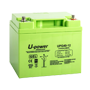 Upower - Genopladelig batteri - AGM blybatteri-teknologi - Spænding 12 V - Kapacitet 40,0 Ah - 255 x 97 x 203 mm / 13000 g - Til backup eller direkte brug