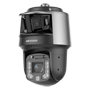 Hikvision Dual-Lens Panoramic IP Camera SOLUTIONS - Dual Lens (Panoramic 6 Mpx + PTZ 4 Mpx) - Panoramic Objektiv 2.8 mm | Smart Tracking | Audio - Slow PTZ 6~252 mm | 42X | IR 400 m | Alarmer - AcuSense Large AI Model | Ansigtssgenkendelse - Køretøjsdetektion | IP67 | IK10 | NEMA 4X