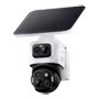 Eufy by Anker Dual-Lens Wi-Fi kamera 4K - Detektion af personer / køretøjer / bevægelse - Indbygget hukommelse 8GB | Indbygget solarpanel - Farvefornatsyn med LED / sirene - Ubegrænset drifttid - Egnet til udendørs IP67
