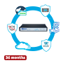 Hillstone Networks Bundle - Hardware + 36 måneders service - 4xGE 10/100/1000BASE-T porte - 4Gbps FW / 1.5Gbps NGFW gennemløb - Understøttelse af SSD-lagerudvidelse - Inkluderer IPS, AV, URL, QoS, IPR, C2 og Sandbox