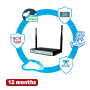 Hillstone Networks Bundle - Hardware + 12 fuld måneder service - Indbygget Wi-Fi AC-forbindelse - 1Gbps FW / 0,4Gbps NGFW-gennemstrømning - 5 10/100/1000BASE-T-porte + 1 1GE SFP-port - Inkluderer IPS, AV, URL, QoS, IPR, C2 og Sandbox