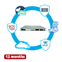 Hillstone Networks Bundle - Hardware + 12 måneders service - Porte 2xSFP+ (10G), 8xSFP og 8xGE - 16Gbps FW / 2,6Gbps NGFW-gennemstrømning - Dual AC redundant strømforsyning - Inkluderer IPS, AV, URL, QoS, IPR, C2 og Sandbox