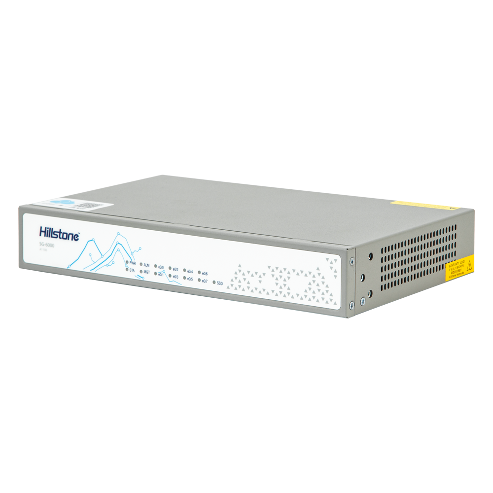 Hillstone Networks NGFW - Hardware + 1 års basisservice - 4Gbps FW/1,5Gbps NGFW-gennemstrømning - 450k samtidige sessioner - 4 porte 10/100/1000BASE-T - Udvidelse op til 256GB