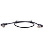 Koaksialkabel RG59 - Dobbelt BNC han vinkelstik - 60 cm lang - Video - Lavt tab