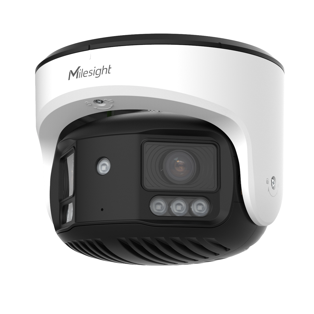 IP-kamera 8Mpx TrueColor panoramisk 180º - 1/1.8" Progressive Scan CMOS - Objektiv 4mm@ F1.0 - IR 30m | Hvidt lys 25m | Indbygget mikrofon - ONVIF | IP67 | IK10 | NDAA - Network Optix Witness integreret i kamera