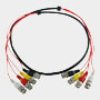 Færdigt multikabel - BNC han til BNC han - 4 koaksiale forbindelser - Længde 1,5 m - Til forbindelse af Balun til DVR - Kompatibel med BA614P og PV3208PH