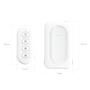Trådløs batteri-drevet tryknap med 2 knapper - RF433 / Batteriering - Trådløs / Lang autonomi - Mekanisk tryknap - Nem installation - Kompatibel med dine switches