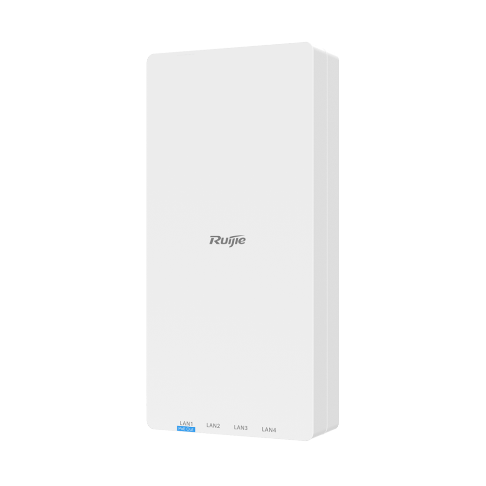 High-performance Wi-Fi access point 6 AX3000 - Triple-Play: Wi-Fi, IPTV og telefontjenester - Konverterer analoge telefoner til IP-telefoner - 2,5 Gbps SC optisk port og 4 RJ45-porte - PoE-port til strømforsyning af eksterne IP-telefoner - Samlet administration via gratis Ruijie Cloud