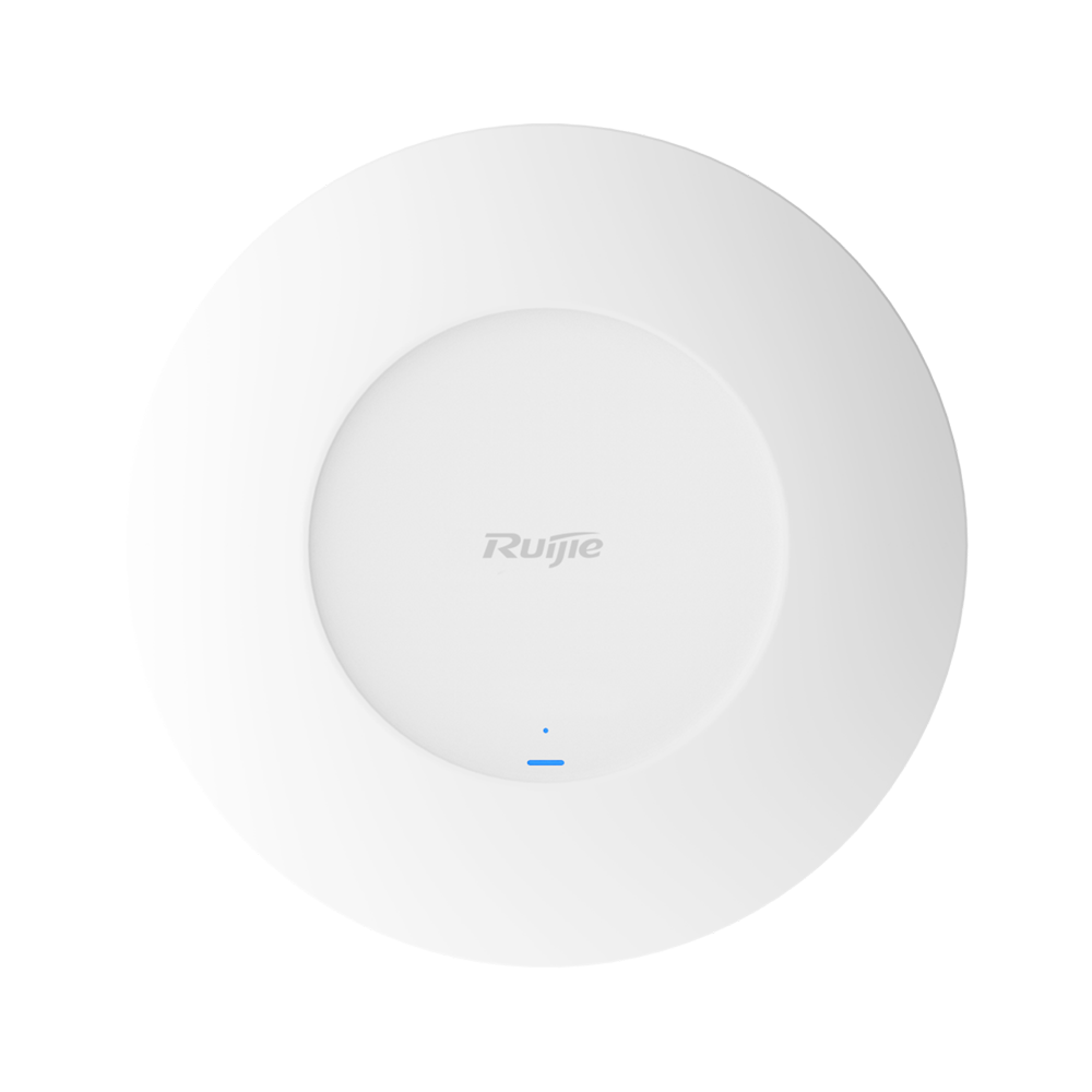 Højydelses Wi-Fi 6 AX3000 adgangspunkt - Integreret SC optisk port med 2,5 Gbps hastighed - Ultra-slankt design, kun 35 mm tykt - Understøtter PoE, DC og POF strømforsyning - AI-drevet intelligent roaming mellem Ethernet AP'er og e-Lighten - Ensartet styring via gratis Ruijie Cloud