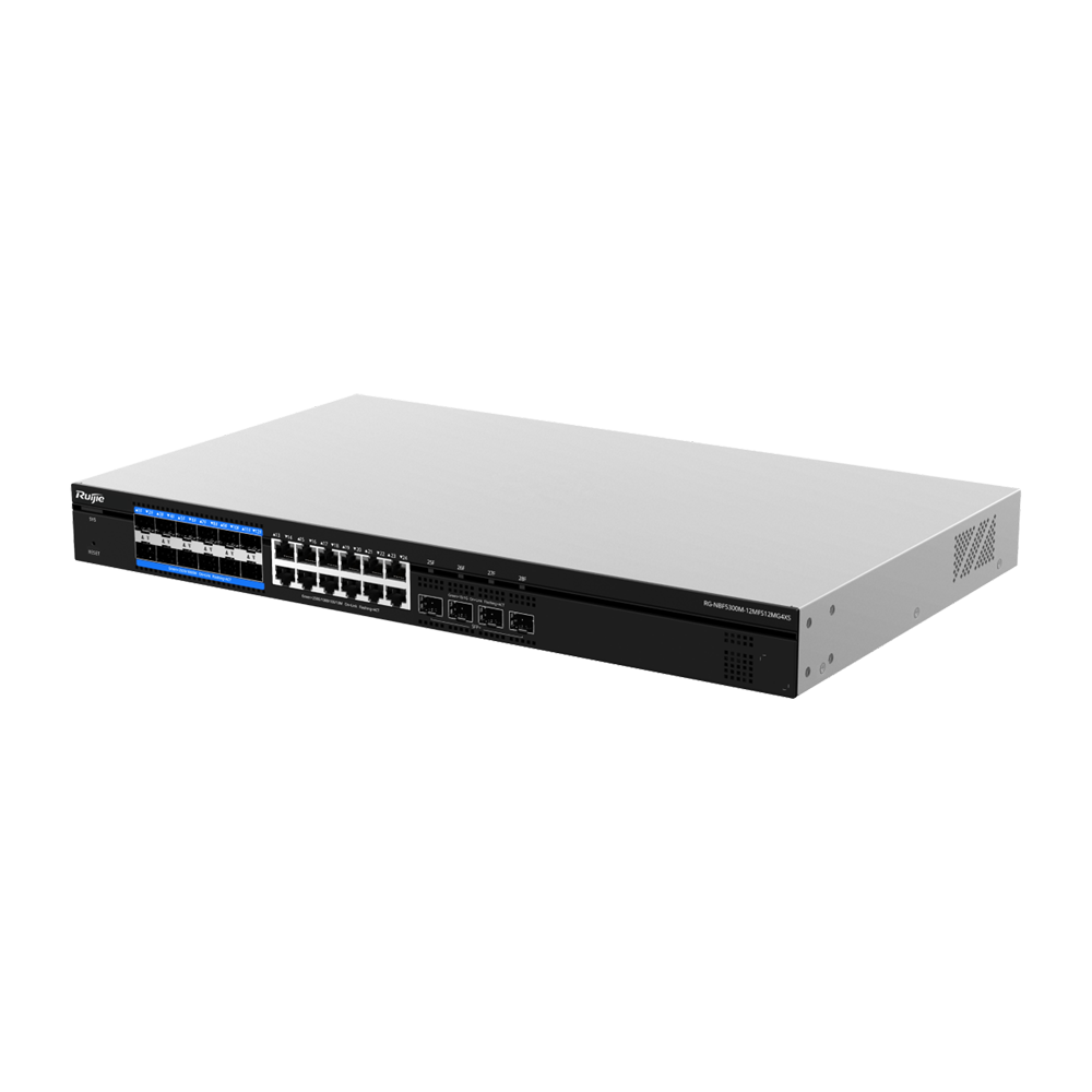 Switch Core L3 e-Lighten 2.0 med integreret OLT - 12 SC-porte 2,5G og 12 RJ45-porte 2,5G [%VAR%] - Samlet omskiftningskapacitet på 240 Gbps - Statisk LAG/DHCP Snoop/IGMP Snoop/Port Mirror - VLAN/Port Isolation/STP/RSTP/ACL/QoS/802.1X - DHCP server/Statiske ruter/RIP/OSPF/SNMP