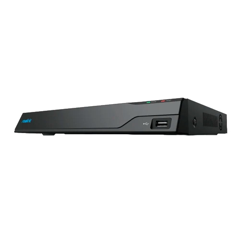 Reolink NVR 24 PoE-kanaler - Understøtter kameraer op til 16MP - Op til 24 kablede IP-kameraer - AI-detektering af mennesker/kæledyr/køretøjer - Op til 32TB HDD (2 x 16TB) - Egnet til indendørs