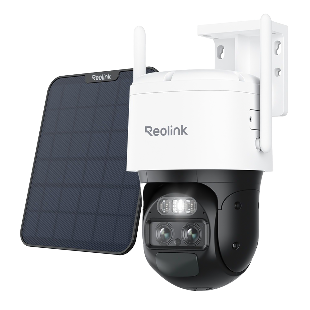 Reolink Batteridrevet dobbelt linsekamera - 8MP (3840 x 2160) / 4G LTE - IR 30 m / Natfarve - Human / Køretøj / Kæledyr PIR-detektion - Automatisk sporing og zoom - Egnet til udvendigt