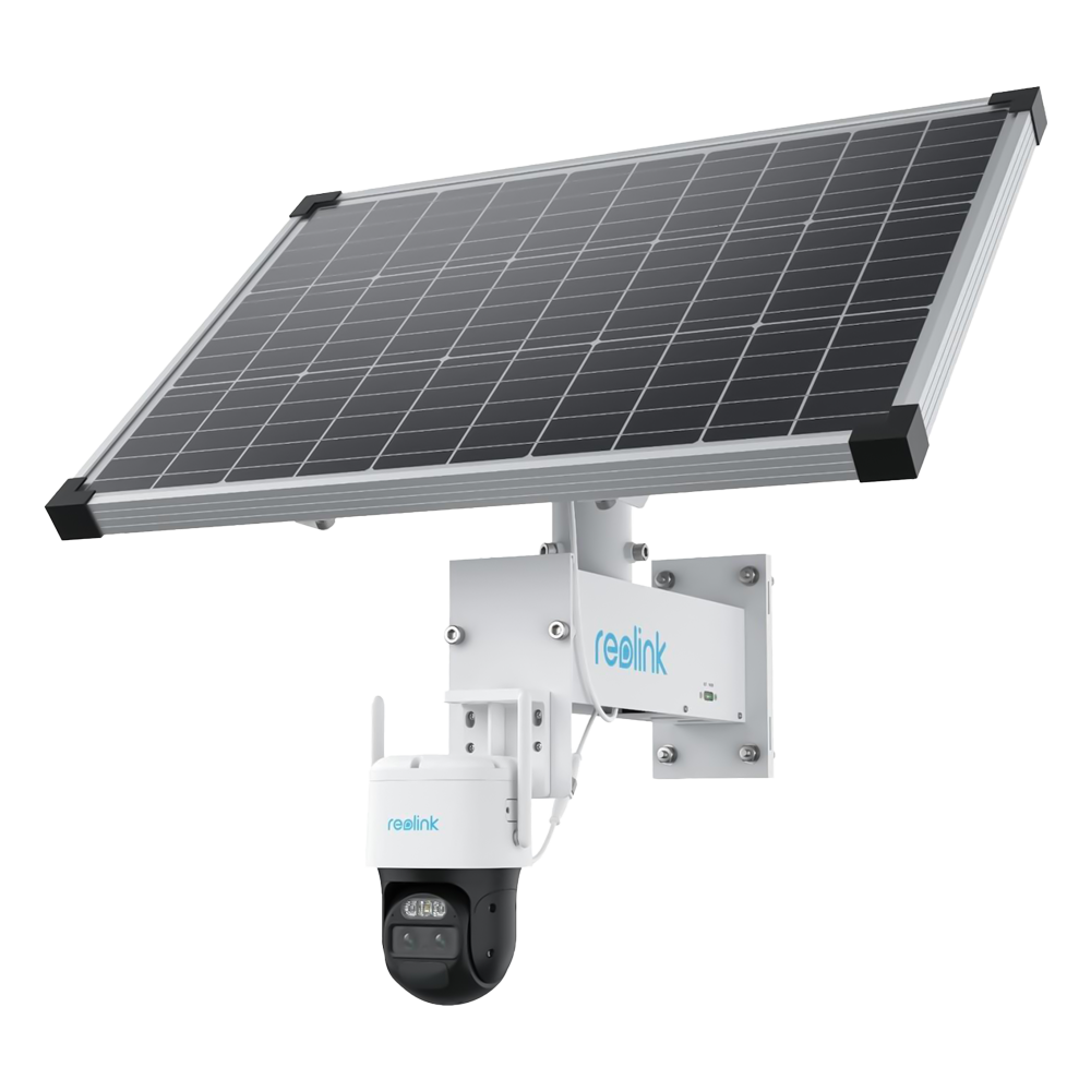 Reolink 4G Dual-Lens Batteridrevet Kamera - 8MP (3840 x 2160) / 4G LTE - Batteri 14.400 mAh / Solpanel 66W - Human / Køretøj / Kæledyr PIR-detektion - Automatisk tracking og zoom - Egnet til udendørs