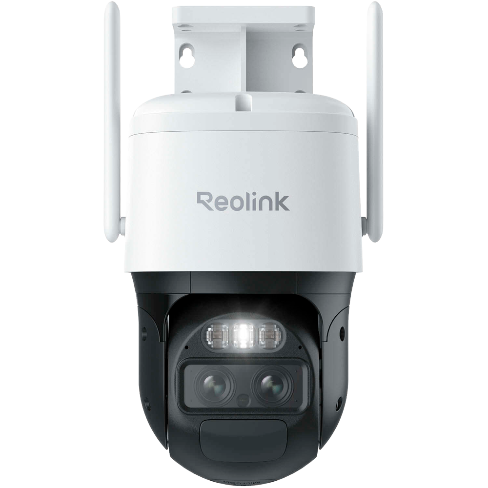 Reolink Dual-Lens kamera - 8MP (3840 x 2160) / 2MP (1920 x 1080) / WiFi Dual - IR 30 m / Natfarvetilstand / Hybrid zoom - Menneske- / køretøjs- / husdyrdetektion - Automatisk sporing og zoom - Egnet til udendørsbrug
