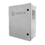 SMC-polyesterkabinet - Differentialafbryder, kredsløbsafbryder og SPD - Udvendige mål 60x50x23cm - Switch 8 POE-porte | Fiber Fusion Tray - Beskyttelsesgrad IP55 / DIN-skinne - Økonomisk distributionskabinet uden intelligens