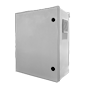 SMC polyesterkabinettet uden logo - Differentialafbryder, strømbrydertype og SPD - Udvendige mål 60x50x23cm - Switch 8 POE-porte | Fiber Fusion-bakke - Beskyttelsesgrad IP55 / DIN-skinne - Økonomisk fordelingsboks uden intelligens