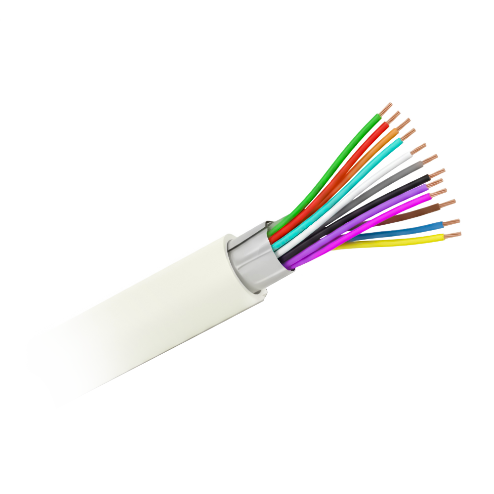 12 ledere - Fleksibel elektrolytisk kobberleder Class 5 - CuSn Aluminium polyester skærm + afledning - Spole på 100 meter - CPR certifikat: B2ca -s1a, d0, a1 - Lavt tab