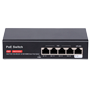 PoE Switch - 4 PoE port(e) + 1 op-link port(e) - Hastighed op til 1000 Mbps på alle porte - Op til 60W i alt for alle porte - Båndbredde 10 Gbps - PoE IEEE 802.3 af/at