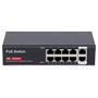 PoE-switch - 8 PoE-porte + 2 Uplink RJ45 - Hastighed 10/100 Mbps