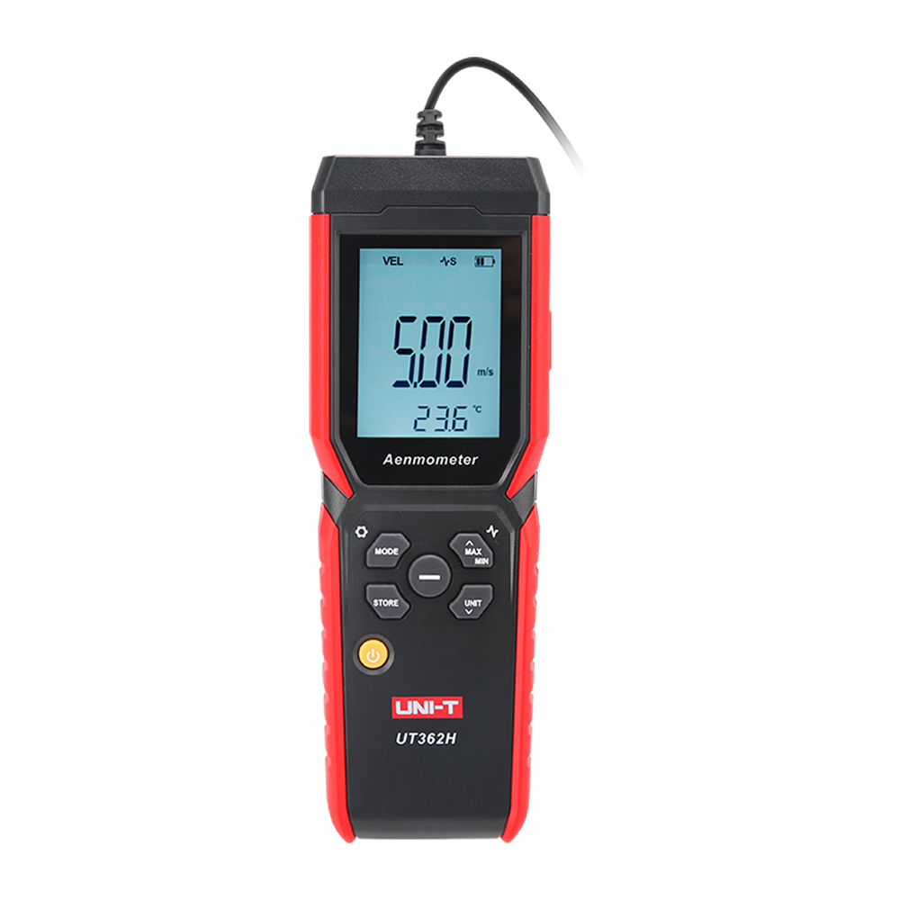 Varmetråds anemometer - Måler lufthastighed, temperatur og luftstrøm - Tyndt, langstrakt prøveudtagningsrør - Højfølsom sensor - Til HVAC