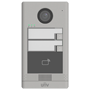 IP video intercom-system til 2 lejligheder - 2 MP kamera | Tovejslyd - Døråbning med MF-kort 2 relæer - Mobilapp med eller uden monitor - Egnet til udendørs brug IP65 | IK08 - Overflademontering | PoE