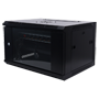Uniview integreret rackskab - 6U rack kapacitet på 19" - Understøtter væg- eller gulvmontage - Robust struktur med maksimal belastning på 60 kg - Komplet kit: ventilator, hylde og strømfordeler