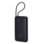 VEGER Power Bank med LCD-skærm - Kapacitet 10000mAh - USB-C-porte og integreret kabel - USB-C og USB-A-porte med integrerede kabler - Integreret kabel: USB-C - Ultrahurtig opladning | 3 enheder ad gangen