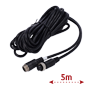 Kabel til IP-kameraer - Stik M12 aviation - 6 ben - Længde 5m - Hun - Hun