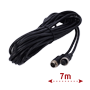 Kabel til IP-kameraer - M12 Aviation-stik - 6 ben - Længde 7m - Hun - Hun