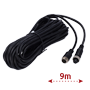 Kabel til IP-kameraer - M12 aviation-stik - 6 ben - Længde 9m - Hun - Hun